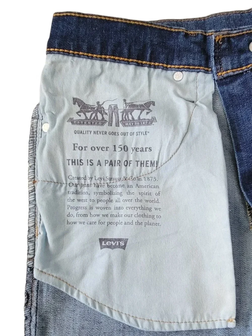 Men's 513 Levi's Blue Jeans Straight Leg 34 x 32
